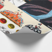 フェニックスの女性、アールデコの美しいファッション衣装 ラッピングペーパー (角)