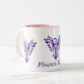 フェニックスの威厳のあるな紫色の上昇のツートーンマグ ツートーンマグカップ (正面左)