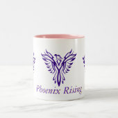 フェニックスの威厳のあるな紫色の上昇のツートーンマグ ツートーンマグカップ (中央)