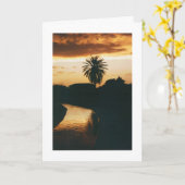 フェニックスの日没 カード (黄色い花)