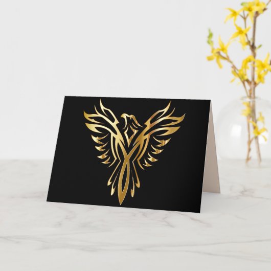 フェニックスの昇順グリーティングカード カード (黄色い花)