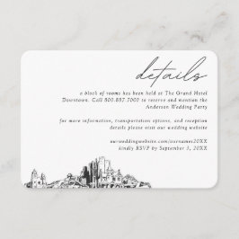 フェニックスの結婚式用ホホテル部屋ブロック詳細 エンクロージャーカード