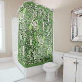 フェニックスの緑の抽象芸術 シャワーカーテン (インサイチュ)
