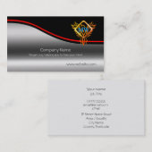 フェニックスの金属効果の赤いSwoosh燃え立つこと 名刺 (正面/裏面)