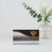 フェニックスの金属効果の赤いSwoosh燃え立つこと 名刺 (スタンド正面)