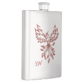 フェニックスの銀モノグラムの飛行 フラスク (右)