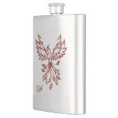 フェニックスの銀モノグラムの飛行 フラスク (左)