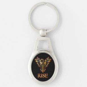 フェニックスの鳥の上昇の楕円形Keychain キーホルダー
