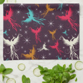 フェニックスの鳥の姿パターン キッチンタオル (折り畳み)