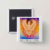 フェニックスの鳥Pin 缶バッジ (正面&裏面)