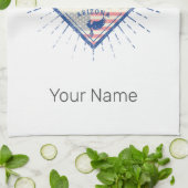 フェニックスアゾ統一されたナ州スカイラインヴィンテージUSA キッチンタオル (折り畳み)