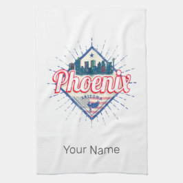 フェニックスアゾ統一されたナ州スカイラインヴィンテージUSA キッチンタオル