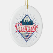 フェニックスアゾ統一されたナ州スカイラインヴィンテージUSA セラミックオーナメント (右)