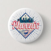 フェニックスアゾ統一されたナ州スカイラインヴィンテージUSA 缶バッジ (正面)