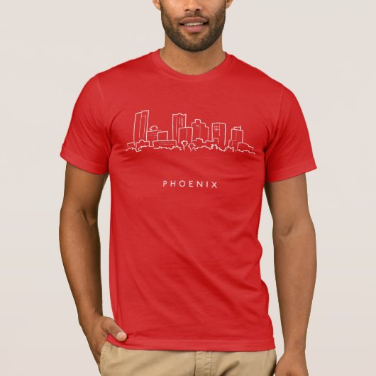 フェニックスアリゾナのスカイライン Tシャツ (正面)