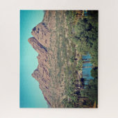 フェニックスアリゾナのランドマークレッドビュッテフォトランドスケープ ジグソーパズル (縦)