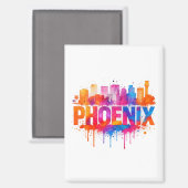 フェニックスアリゾナカラフルンスカイライン水カラスプラッシュ マグネット (正面/裏面)