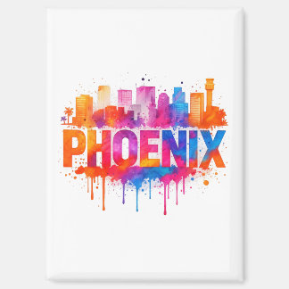 フェニックスアリゾナカラフルンスカイライン水カラスプラッシュ マグネット