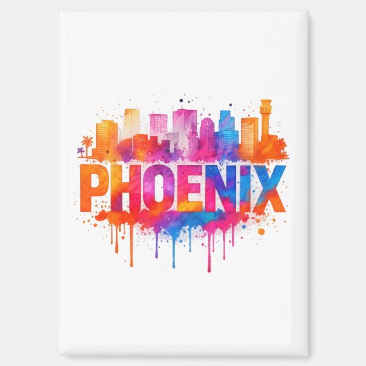 フェニックスアリゾナカラフルンスカイライン水カラスプラッシュ マグネット (正面)