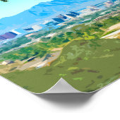 フェニックスアリゾナシティサボスアンドマウンテンヴィンテージ ポスター (角)