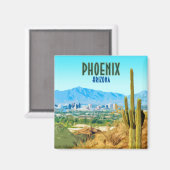 フェニックスアリゾナシティサボスアンドマウンテンヴィンテージ マグネット (正面/裏面)