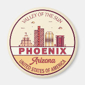 フェニックスアリゾナシティスカイラインエンブレム マグネット (正面)