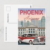 フェニックスアリゾナヴィンテージトラベルシティサボテン ポストカード (正面/裏面)