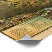 フェニックスアリゾナ1885パノラママップ ポスター (角)