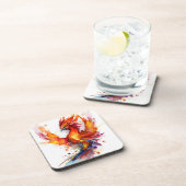 フェニックスインフレイムズウォーターカラーデザイン コースター (右側)