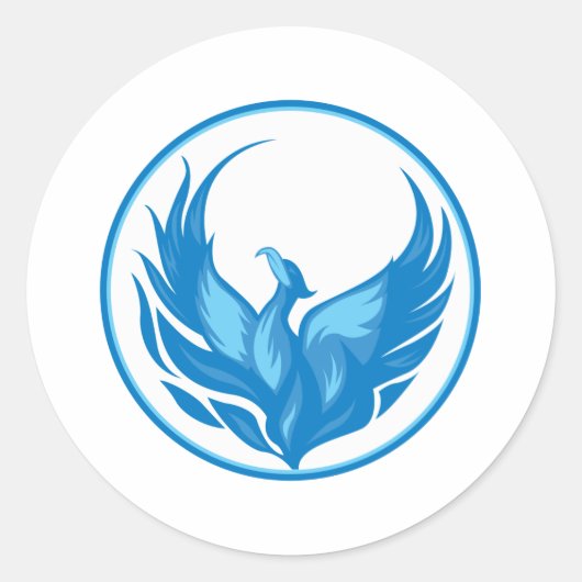 フェニックスクールバードデザイン ラウンドシール (正面)