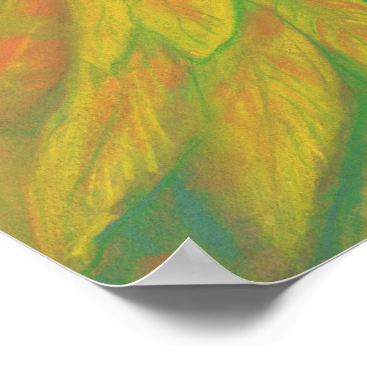 フェニックスサンバードウーマン女神ファンタジーシュルレアリズム ポスター (角)