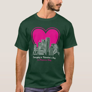 フェニックスシティのバレンタインデー レトロ Tシャツ
