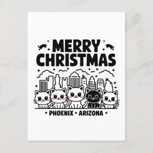フェニックスシティアリゾナメリークリスマスキャッツUSA ポストカード