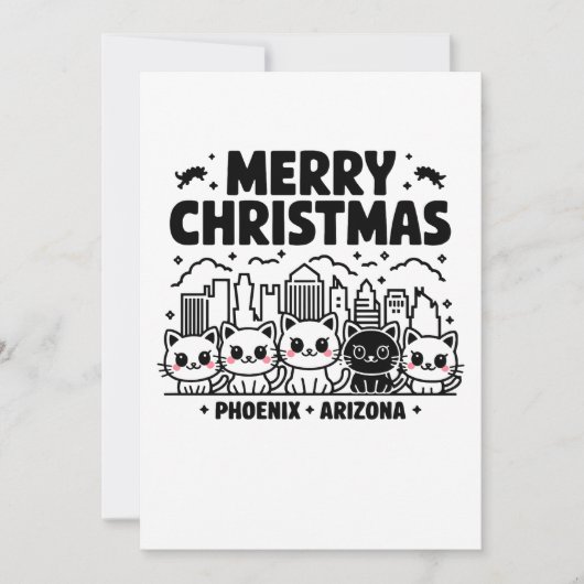 フェニックスシティアリゾナメリークリスマスキャッツUSA 招待状 (正面)