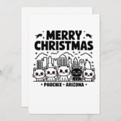 フェニックスシティアリゾナメリークリスマスキャッツUSA 招待状 (正面/裏面)