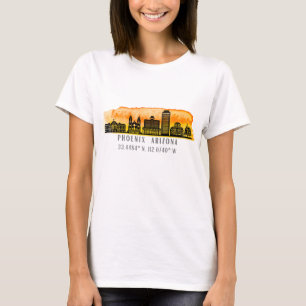 フェニックススカイラインマップ座標 Tシャツ