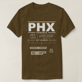 フェニックススカイ国際的ハーバーエアポートPHX Tシャツ