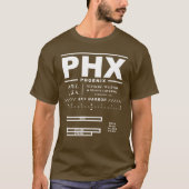 フェニックススカイ国際的ハーバーエアポートPHX Tシャツ (正面)