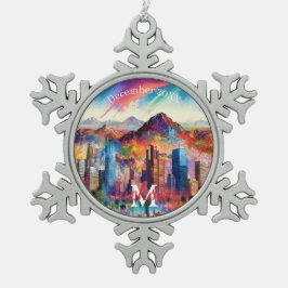 フェニックススノーフレークペーターのクリスマスオーナメント スノーフレークピューターオーナメント