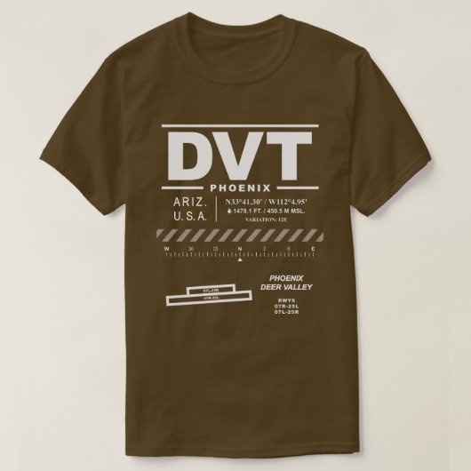フェニックスディアバレーエアポートDVT Tシャツ (デザイン正面)