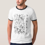 フェニックスデザートサグアーロカッティブラックウィットウォーター色 Tシャツ<br><div class="desc">この飾黒白の水色のサボテンのティーで自分で自分で。ギフト素晴らしを！まカスタマイズた、文字の変更や文字の追加も。私の店にもっと色や柄をチェックしなさい！</div>