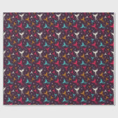 フェニックスバード姿パターン ラッピングペーパー (フラット)