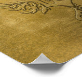 フェニックスバード金ゴールドエンボス ポスター (角)