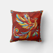 フェニックスバード – カラフルモザイクアート クッション (裏面)