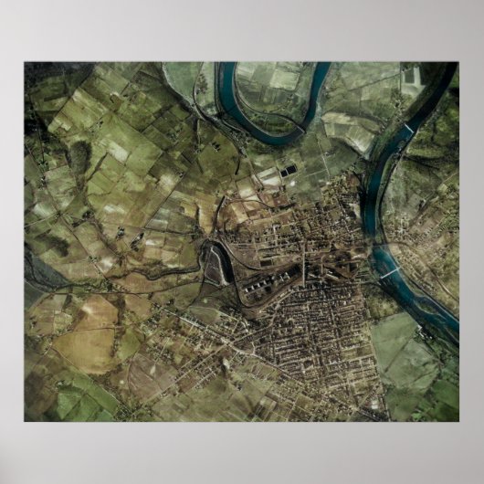 フェニックスビルモンクレア1937航空地図PA ポスター (正面)