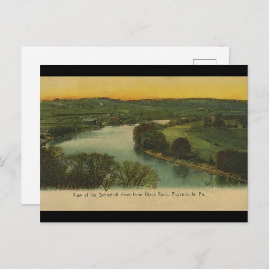 フェニックスビルPAからのシュイルキル川 ポストカード (正面/裏面)