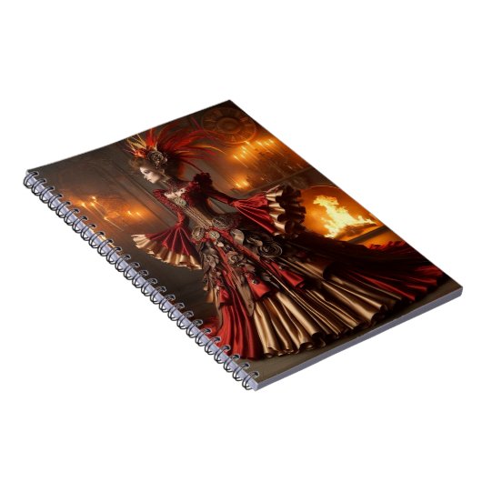 フェニックスファイアクイーンステームパンク産業ビクトリアン産業 ノートブック (右側)
