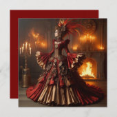 フェニックスファイアクイーンステームパンク産業ビクトリアン産業 招待状 (正面/裏面)