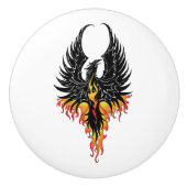 フェニックスファイアバードの部族の炎 セラミックノブ (正面)