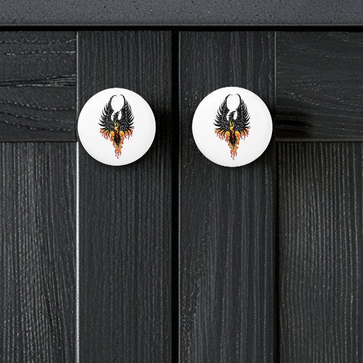 フェニックスファイアバードの部族の炎 セラミックノブ